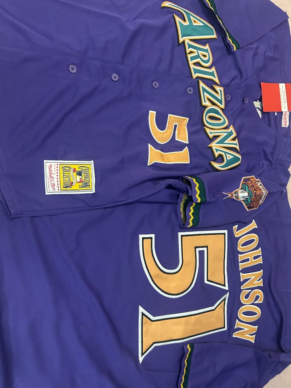 ARIZONA DIAMONDBACKS RANDY JOHNSON Men's JERSEY M,L,XL,2XL by Mitchell & Ness - Picture 2 of 6